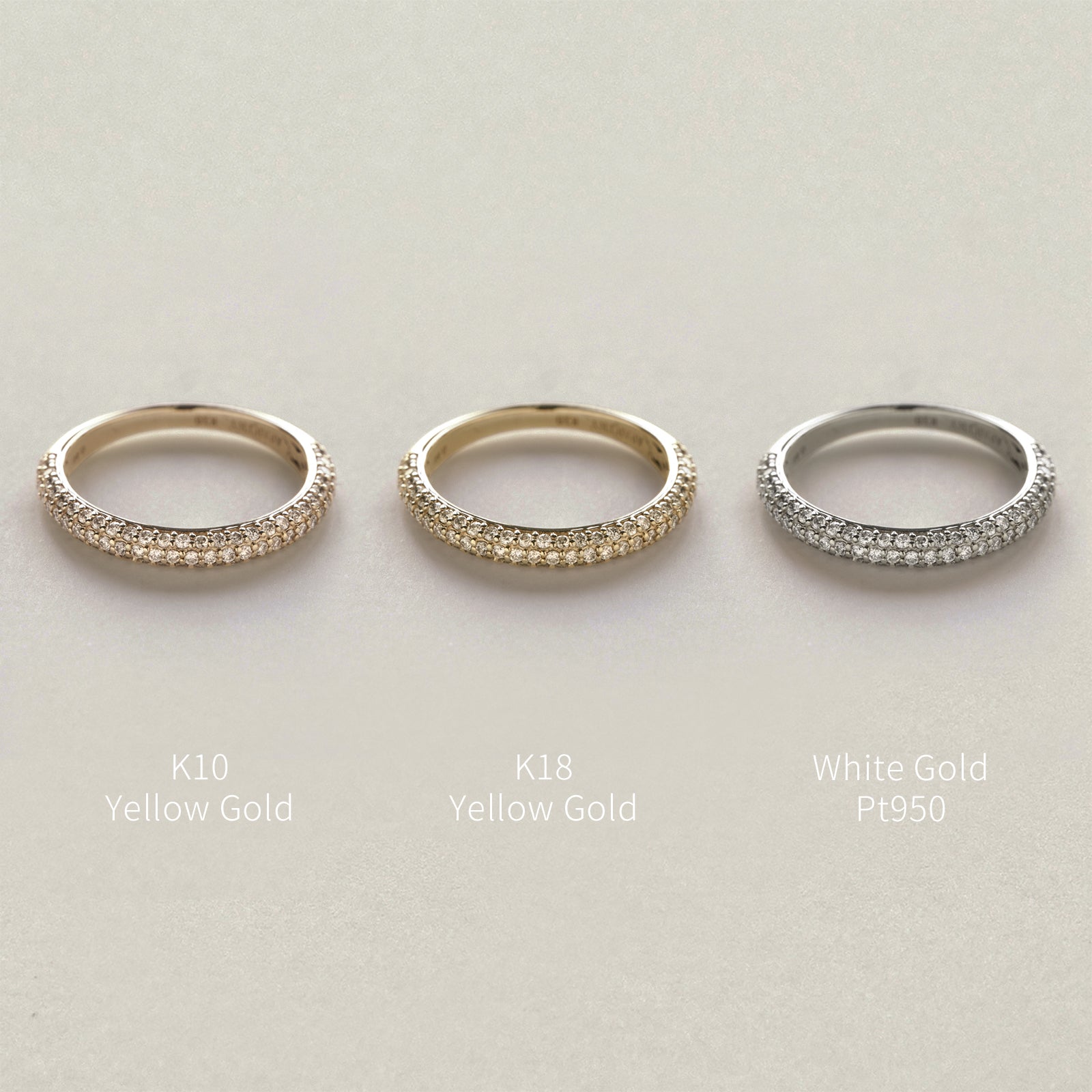 APARTRY Micro Pave Ring パヴェリング　K10 YG Micro Pave Ring – APARTRY